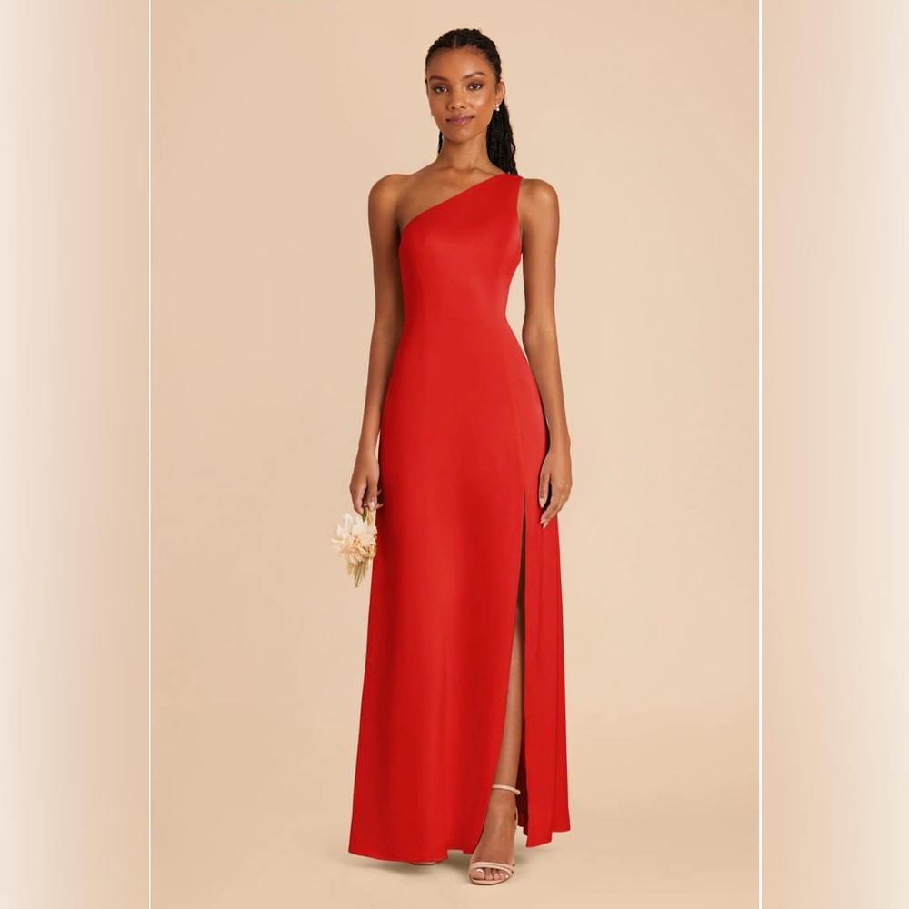 Birdy Grey One-Shoulder Red Evening Gown